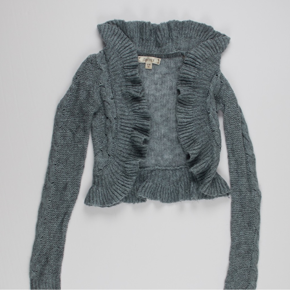 DECREE Small Cropped Blue Sweater